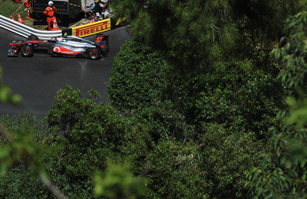 Jenson Button of Great Britain and McLaren drives during the final qualifying session prior to qualifying for the Monaco Formula One Grand Prix at the Monte Carlo Circuit in Monaco, Monaco. (GETTY/GALLO)