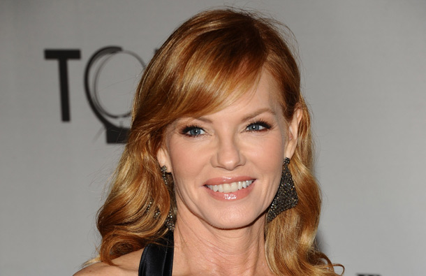 Marg Helgenberger arrives at the 65th annual Tony Awards in New York. (AP)