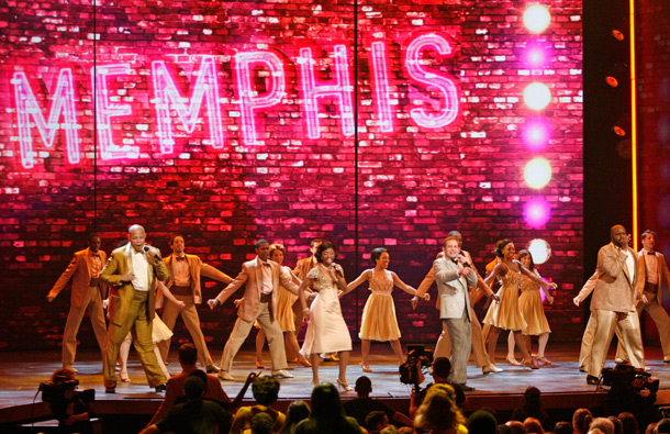 The cast of "Memphis" performs during the 65th annual Tony Awards in New York. (AP)