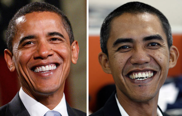 Indonesian photographer Ilham Anas is one of the four look-alikes of President Obama.