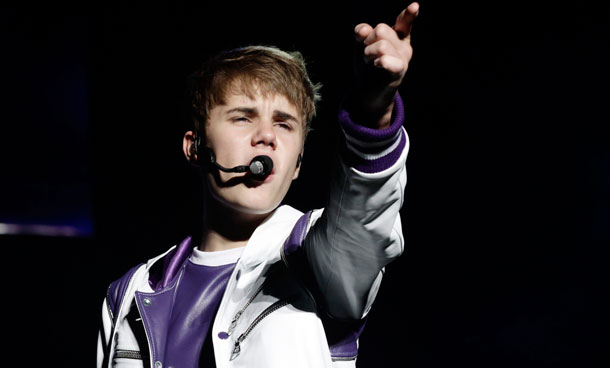 Canadian pop singer Justin Bieber performs during his "My World Tour" concert in Mexico City October 1, 2011. (REUTERS)