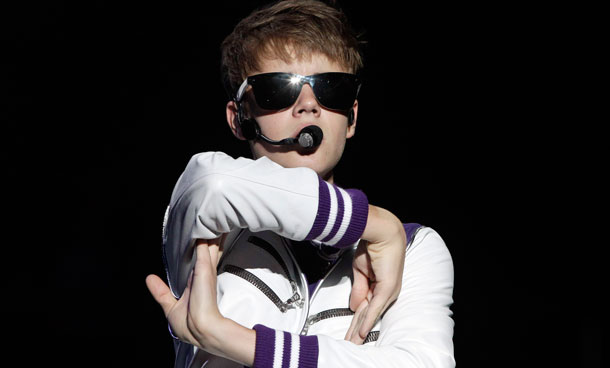 Canadian pop singer Justin Bieber performs during his "My World Tour" concert at the Foro Sol in Mexico City October 1, 2011. (REUTERS)