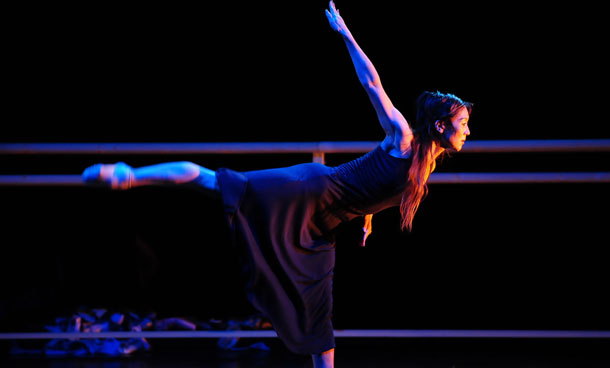 Japanese dancer and choreographer Motoko Hirayama performs in a show during the premiere of  “Requiem. You don’t know anything about me” ballet show at the Odeon Theater in Bucharest on November 25, 2011. (AFP)