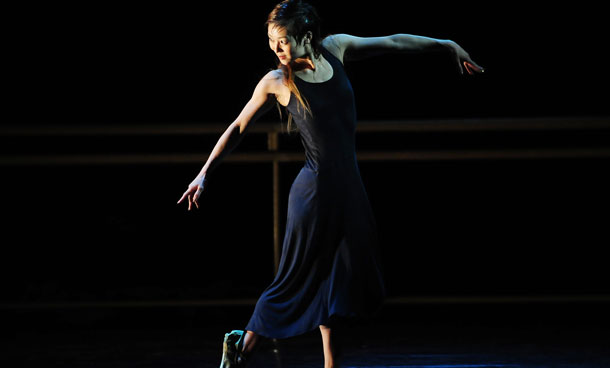 Japanese dancer and choreographer Motoko Hirayama performs in a show during the premiere of  “Requiem. You don’t know anything about me” ballet show at the Odeon Theater in Bucharest on November 25, 2011. (AFP)