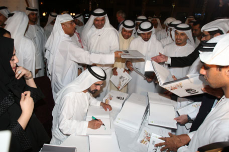 Sheikh Mohammed at the book launch. (Dennis B Mallari)