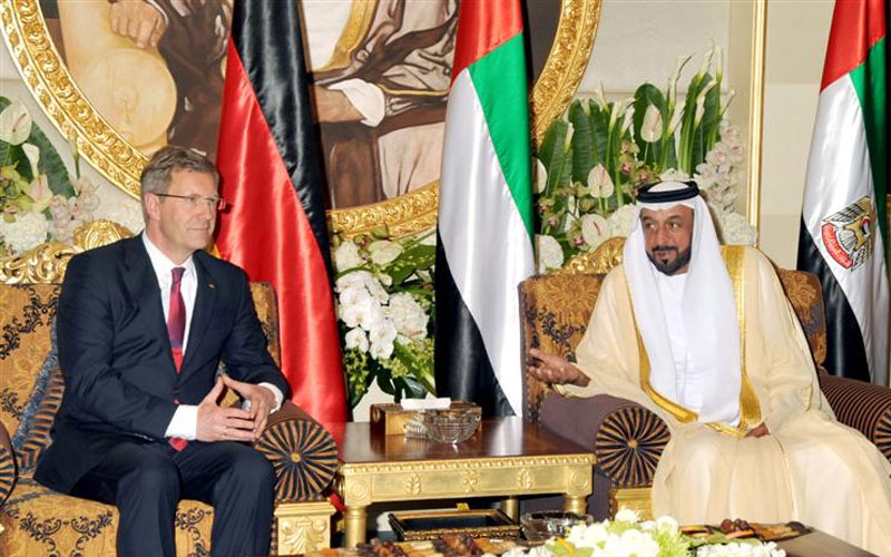 Khalifa receives Wulff (WAM)