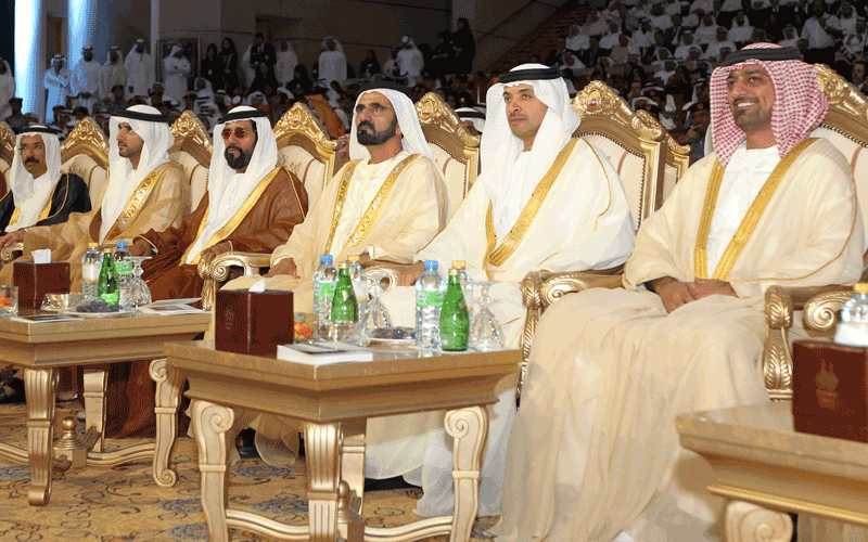 Sheikh Mohammed honours winners of the Sheikh Khalifa Government Excellence Programme (Wam)