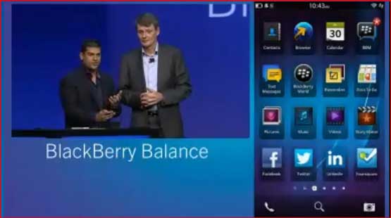 BlackBerry Balance feature