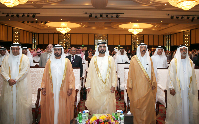 His Highness Sheikh Mohammed bin Rashid Al Maktoum attends the opening session of the 2nd Arabic Language Conference (Wam)