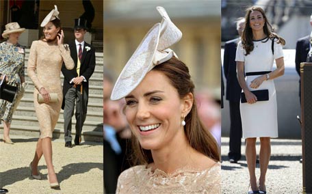 Lacy elegance: Duchess Kate recycles old dress - Entertainment ...