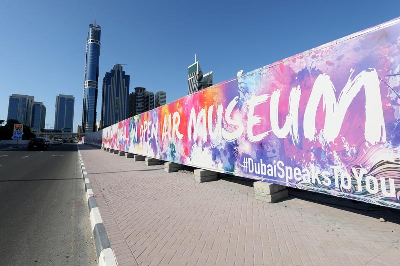 Brand Dubai, a subsidiary of the Government of Dubai Media Office, in collaboration with Dubai World Trade Centre, has launched its latest artwork on the hoarding of the new expansion of Dubai World Trade Centre. (Supplied)