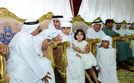 Lt. General Sheikh Saif bin Zayed Al Nahyan, Deputy Prime Minister and Minister of Interior continued to visit and offer condolences to the families of the Emirati martyrs on Monday. (Supplied)