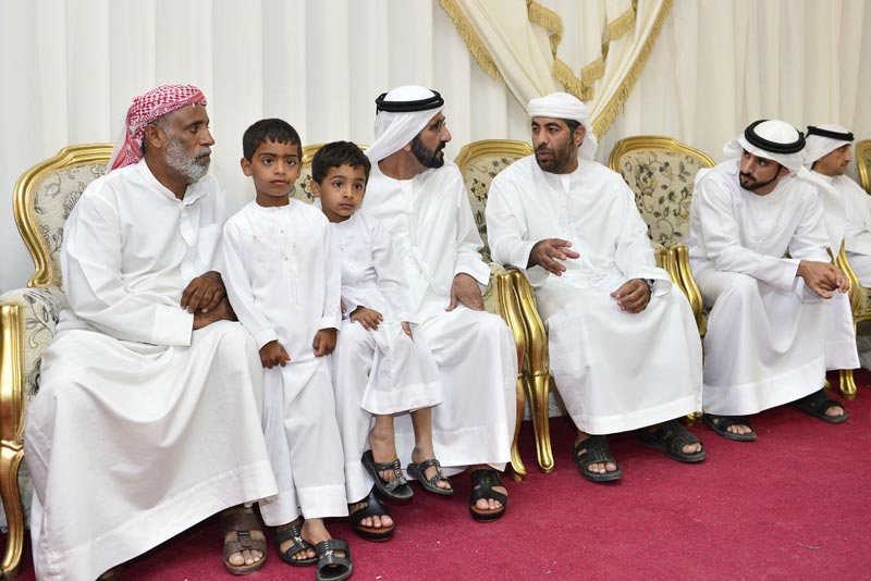 Sheikh Mohammed in Rashid Al Maktoum offered his condolences on the death of Emirati serviceman Saeed Salem Masoud Al Seraidi in Fujeirah on Thursday. (Wam)