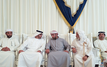 Sheikh Mohamed bin Zayed Al Nahyan offers condolences to the family of martyr Sultan Al Mazrouei (Wam)