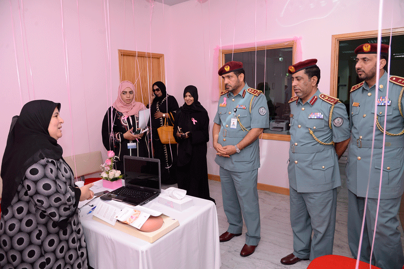 Sharjah Traffic Police's pink campaign for breast cancer detection was launched on Tuesday. (Supplied)