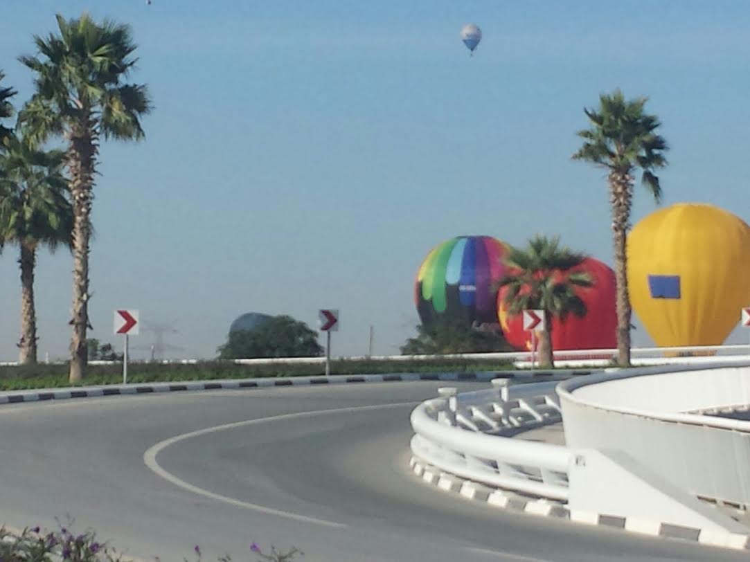 Balloons on the grounds of Mohammed bin Rashid City Disctrict 1 (Eudore Chand)