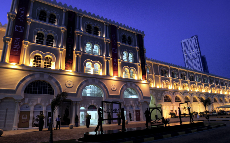 Sharjah's one of the major tourist attractions, Al Qasba. (CHANDRA BALAN)