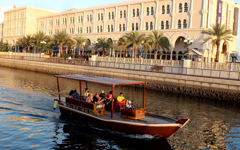 Sharjah's one of the major tourist attractions, Al Qasba. (CHANDRA BALAN)