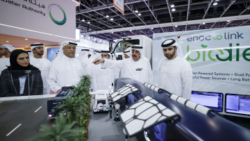 Photo: Mansoor bin Mohammed reviews the latest in renewable and clean energy technologies at WETEX 2024