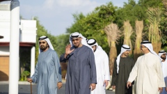 Photo: UAE President, Mohammed bin Rashid meet at Al Marmoom in Dubai