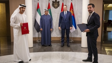 Photo: Presidents of UAE and Serbia witness exchange of Comprehensive Economic Partnership Agreement