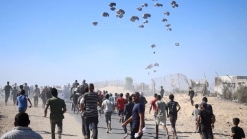 Photo: 'Birds of Goodness' executes 53rd humanitarian aid airdrop in Gaza