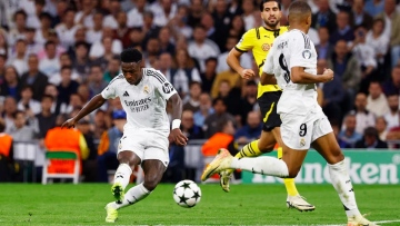 Photo: Real's Vinicius grabs hat-trick in 5-2 comeback win over Dortmund