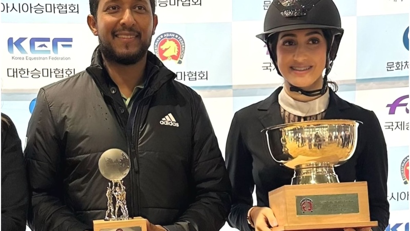 Photo: Emirati rider wins AEF show jumping Cup for junior riders in Korea