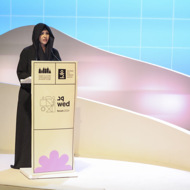 Photo: Latifa bint Mohammed participates in the World Early Childhood Development Forum in Abu Dhabi