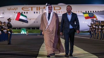 Photo: Crown Prince of Abu Dhabi arrives in Addis Ababa to attend World Without Hunger Conference on behalf of UAE President