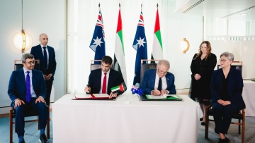 Photo: Abullah bin Zayed, Australian Foreign Minister attend CEPA signing