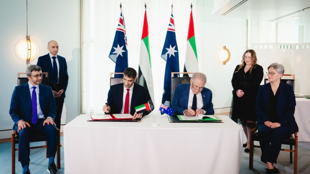 Photo: Abullah bin Zayed, Australian Foreign Minister attend CEPA signing