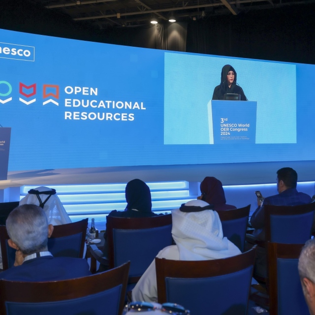 Photo: Latifa bint Mohammed inaugurates 3rd UNESCO World OER Congress in Dubai