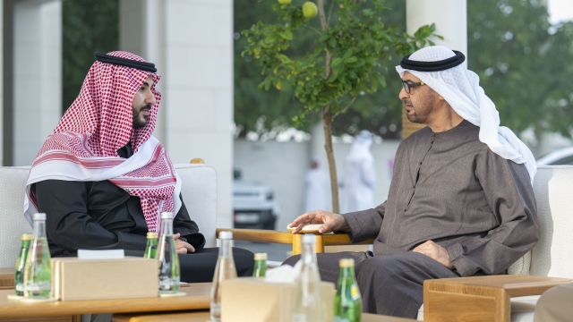 Photo: UAE President receives Prince Khalid bin Salman