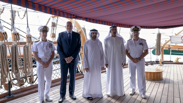 Photo: Hamdan bin Mohammed meets with Italy’s Defence Minister in Abu Dhabi