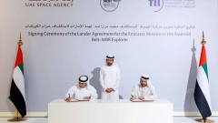 Photo: Hamdan bin Mohammed attends signing of agreement to develop the lander for Emirates Mission to the Asteroid Belt