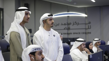 Photo: Mohammed bin Rashid bin Mohammed bin Rashid witnesses successful launch of MBZ-SAT