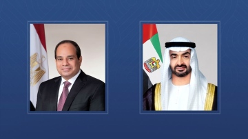 Photo: UAE President welcomes Egyptian President at start of working visit