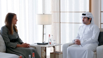 Photo: Maktoum bin Mohammed meets with EMEA Co-Head of leading global private equity and investment firm KKR