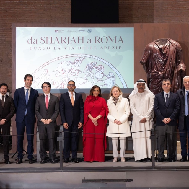 Photo: Bodour Al Qasimi inaugurates exhibition in Rome showcasing Sharjah's ancient ties with Italy