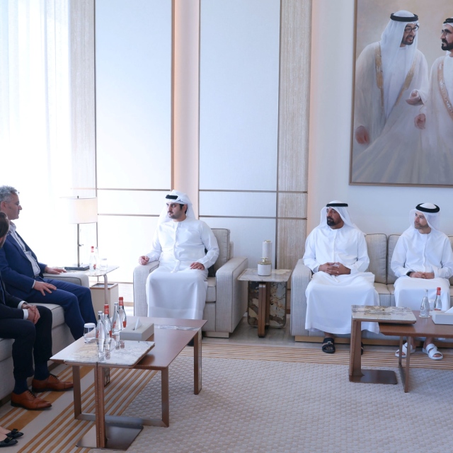 Photo: Maktoum bin Mohammed meets with Co-Founder and CEO of Palantir Technologies