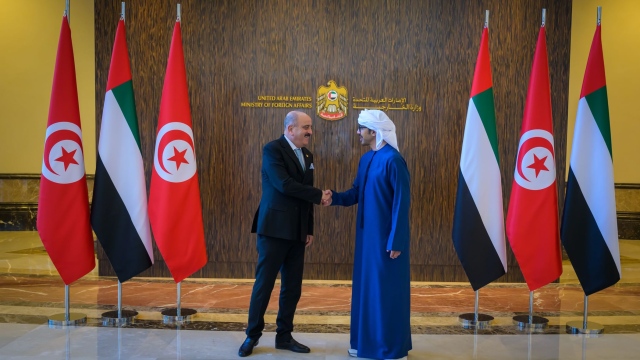 Photo: Abdullah bin Zayed bin Zayed receives Tunisian FM