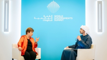 Photo: Abdullah bin Zayed, IMF Managing Director review global economic landscape at World Governments Summit