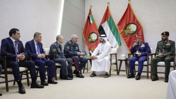 Photo: Hamdan bin Mohammed meets with Kazakhstan’s Defence Minister on sidelines of IDEX