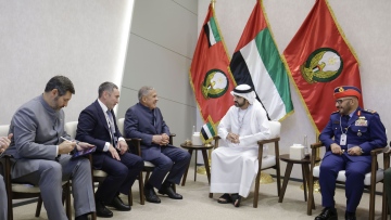 Photo: Hamdan bin Mohammed meets with President of Tatarstan on sidelines of IDEX 2025