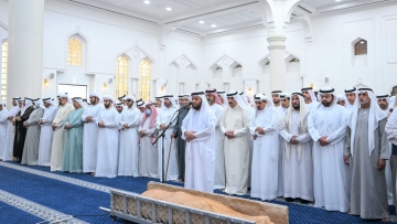 Photo: Rulers of Ajman, UAQ perform funeral prayer on body of Sheikh Saeed bin Rashid Al Nuaimi