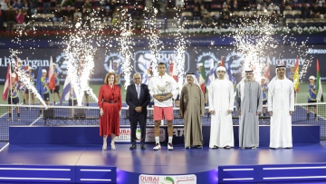 Photo: Hasher bin Maktoum crowns winners of 33rd Dubai Duty Free Tennis Championships