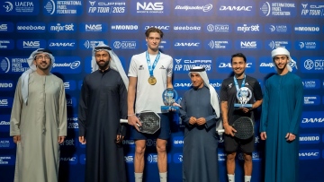 Photo: Saeed bin Maktoum crowns winners of International Padel Championship at Nad Al Sheba Sports Tournament